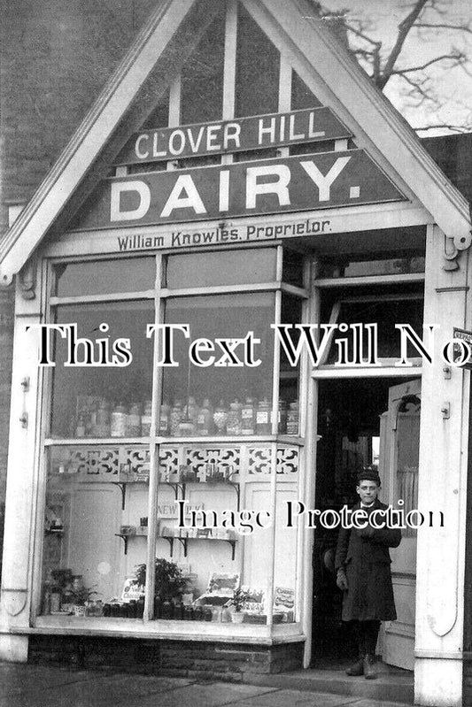 YO 10447 - Clover Hill Dairy, Halifax, Yorkshire c1912