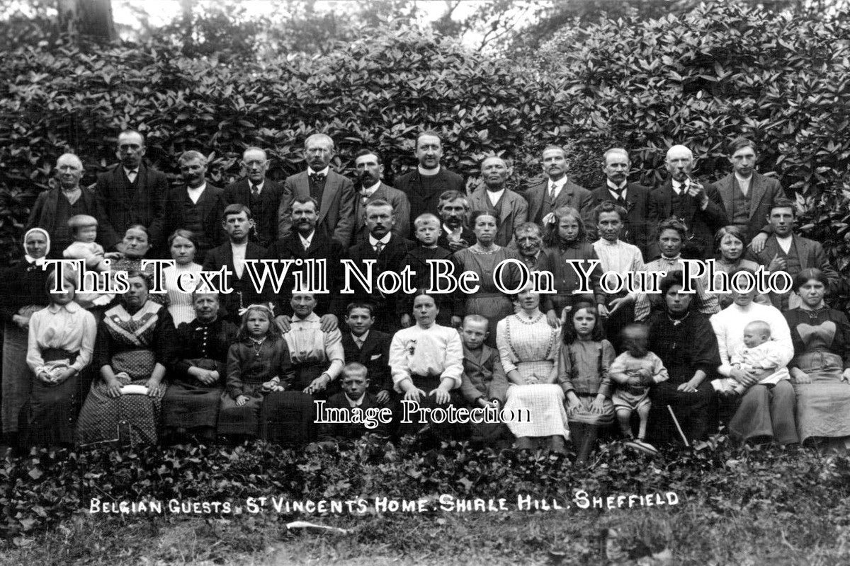 YO 1045 - Belgian Guests WW1 Refugees, St Vincent's Home, Shirle Hill, Sheffield, Yorkshire