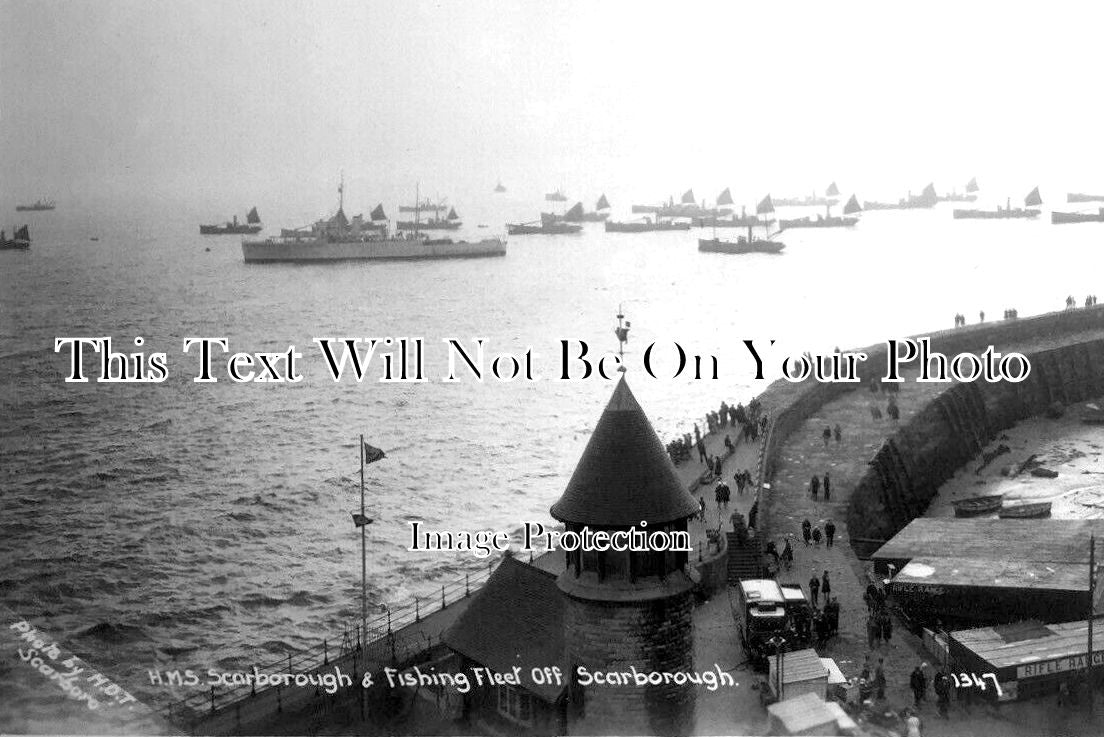 YO 10478 - HMS Scarborough & Fishing Fleet, Scarborough, Yorkshire – JB ...