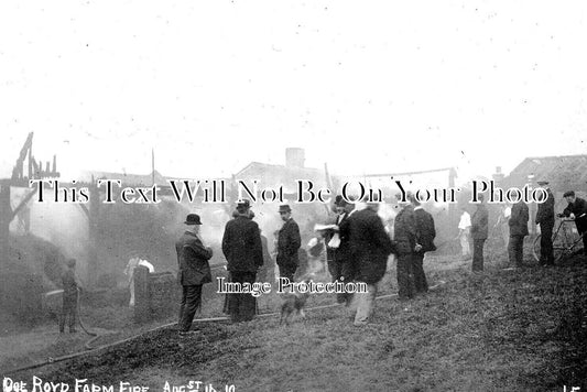 YO 10542 - Doe Royd Farm Fire, Wadsley Bridge, Sheffield, Yorkshire 1910