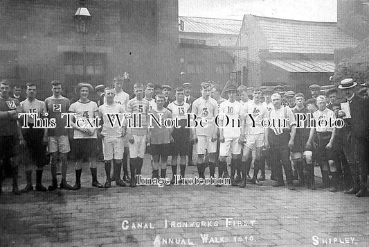 YO 10703 - Canal Ironworks First Annual Walk, Shipley, Yorkshire 1910