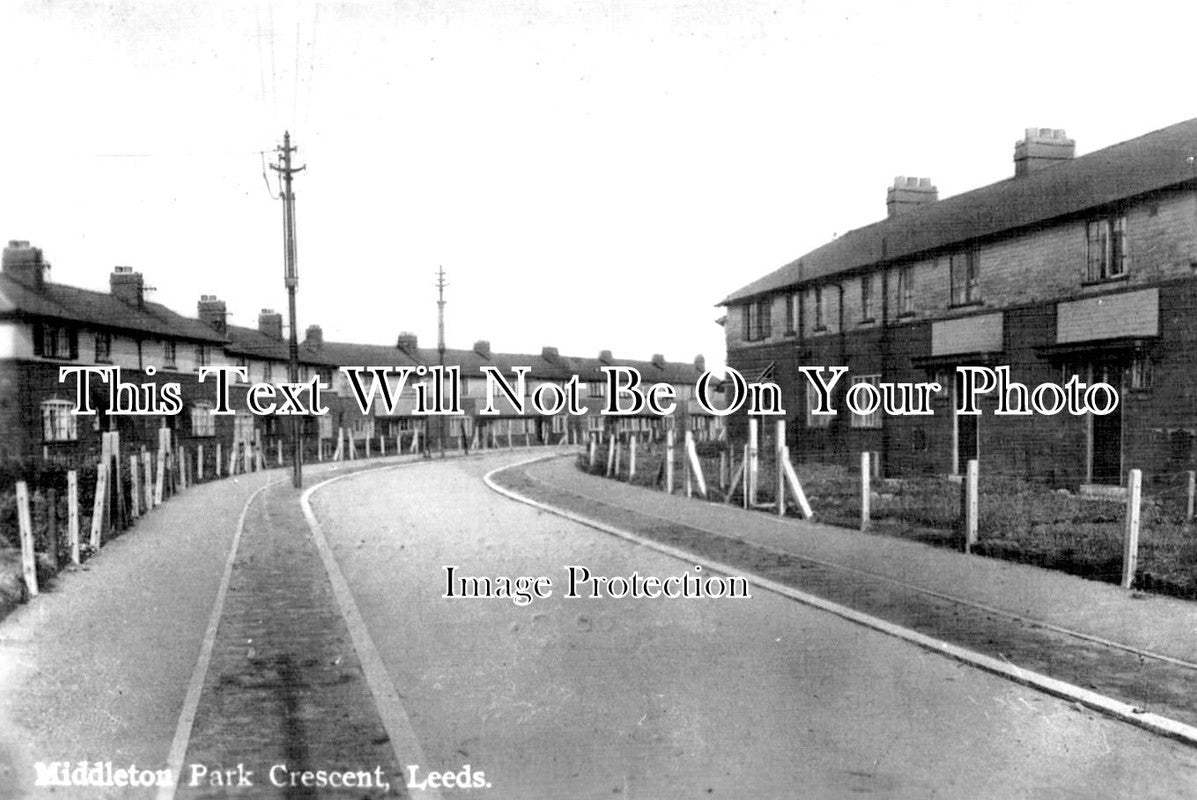 YO 10705 - Middleton Park Crescent, Leeds, Yorkshire c1927