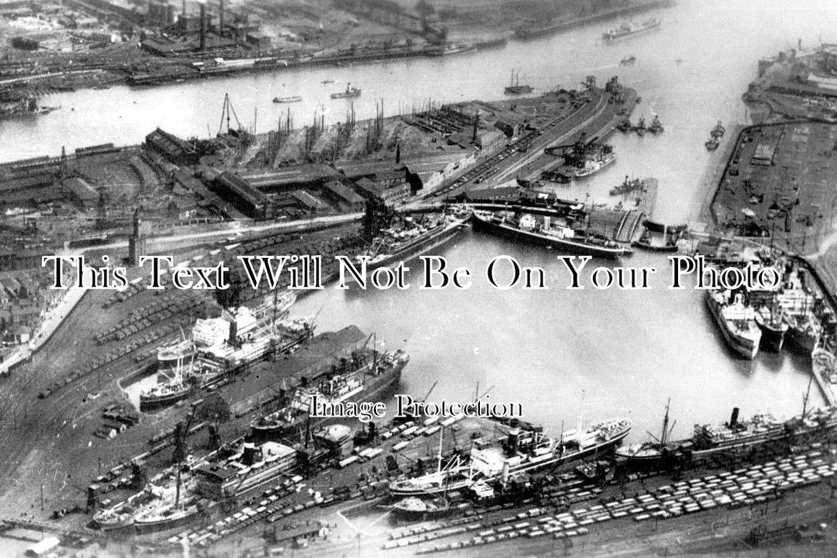 YO 1072 - The Docks From The Air, Middlesbrough, Yorkshire