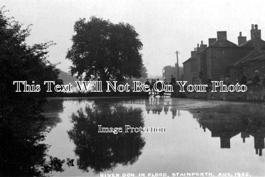 YO 1077 - River Don In Flood, Stainforth, Yorkshire Aug 1922