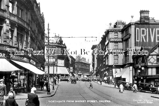 YO 10907 - Northgate From Market Street, Halifax, Yorkshire c1935