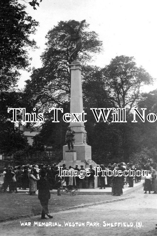 YO 10913 - Weston Park War Memorial, Sheffield, Yorkshire