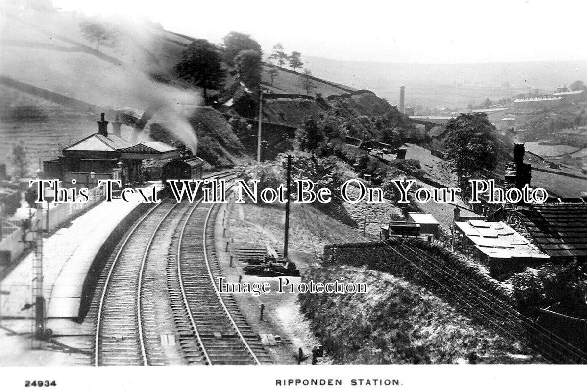 YO 11094 - Ripponden Railway Station, Yorkshire – JB Archive