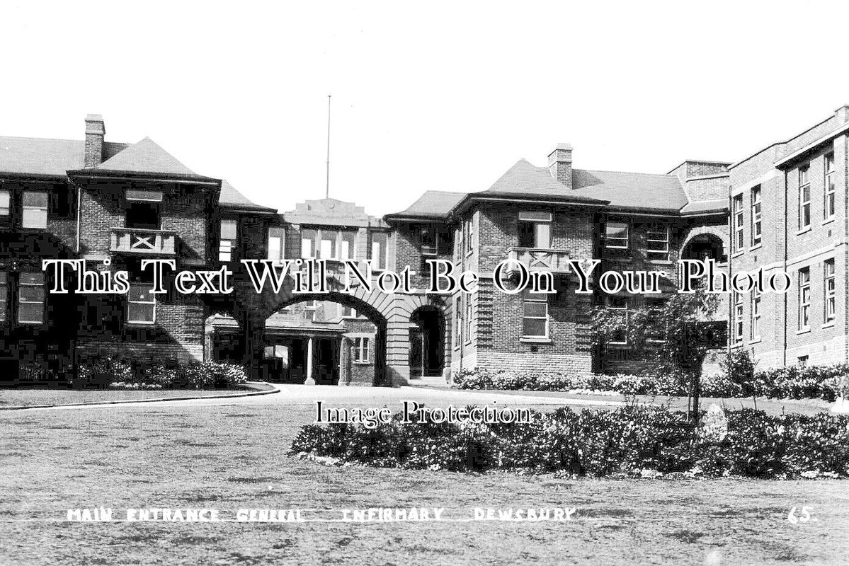 YO 11104 - Main Entrance, General Infirmary, Dewsbury, Yorkshire c1937