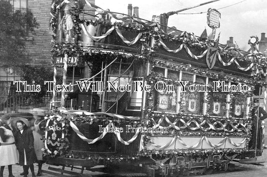 YO 11146 - Halifax Decorated Tram Car, Yorkshire 1911