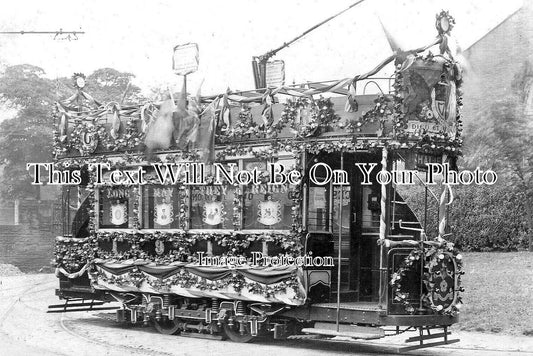 YO 11181 - Halifax Decorated Tram Car, Yorkshire 1911