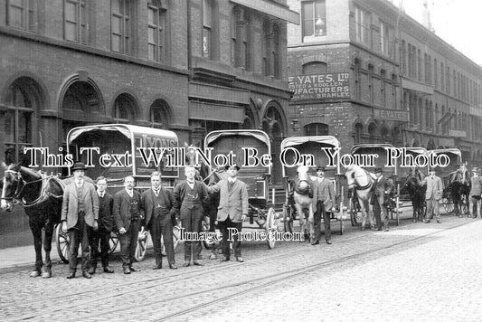 YO 11197 - Lyons Tea Delivery Carts, Bramley, Leeds, Yorkshire c1910