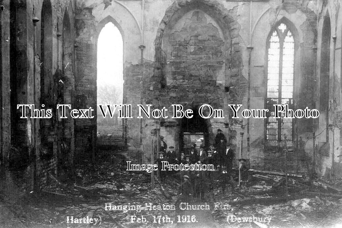 YO 11218 - Hanging Heaton Church Fire, Yorkshire 1916