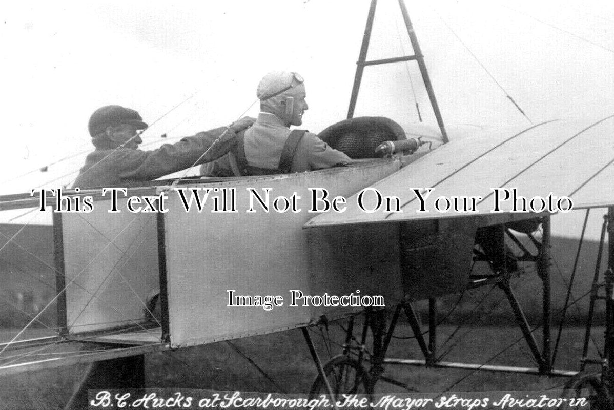 YO 11224 - BC Hucks Aviator With Mayor, Scarborough, Yorkshire 1910