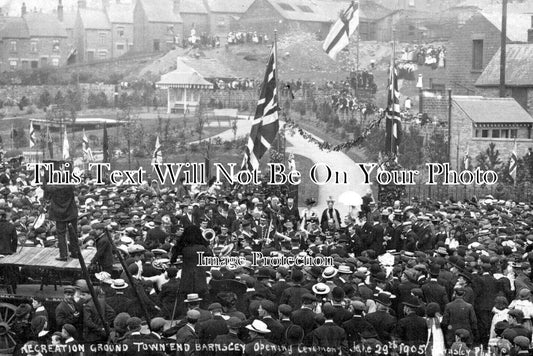 YO 11261 - Recreation Ground Opening, Barnsley, Yorkshire 1905