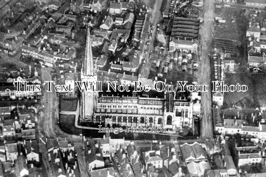 YO 1128 - Wakefield Cathedral Aerial Air View, Yorkshire 1927