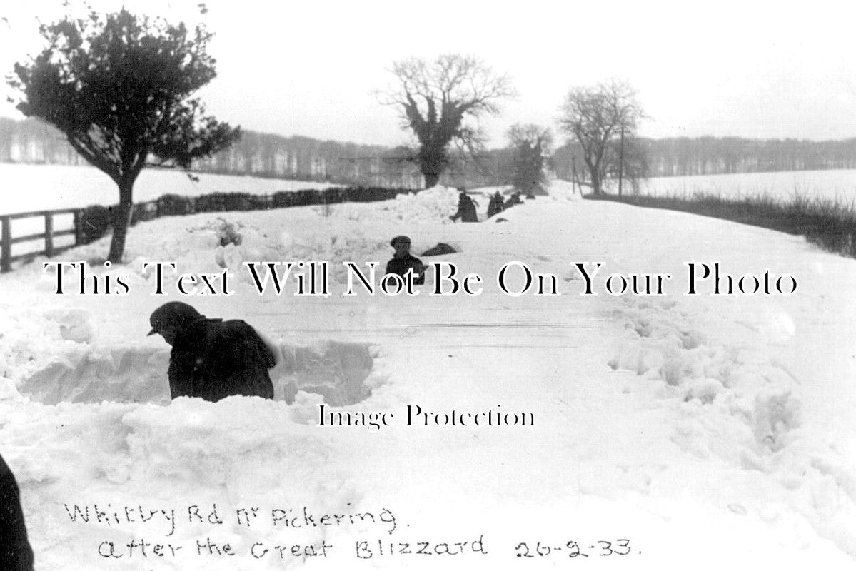 YO 11280 - Whitby Road Near Pickering After The Blizzard, Yorkshire 1933