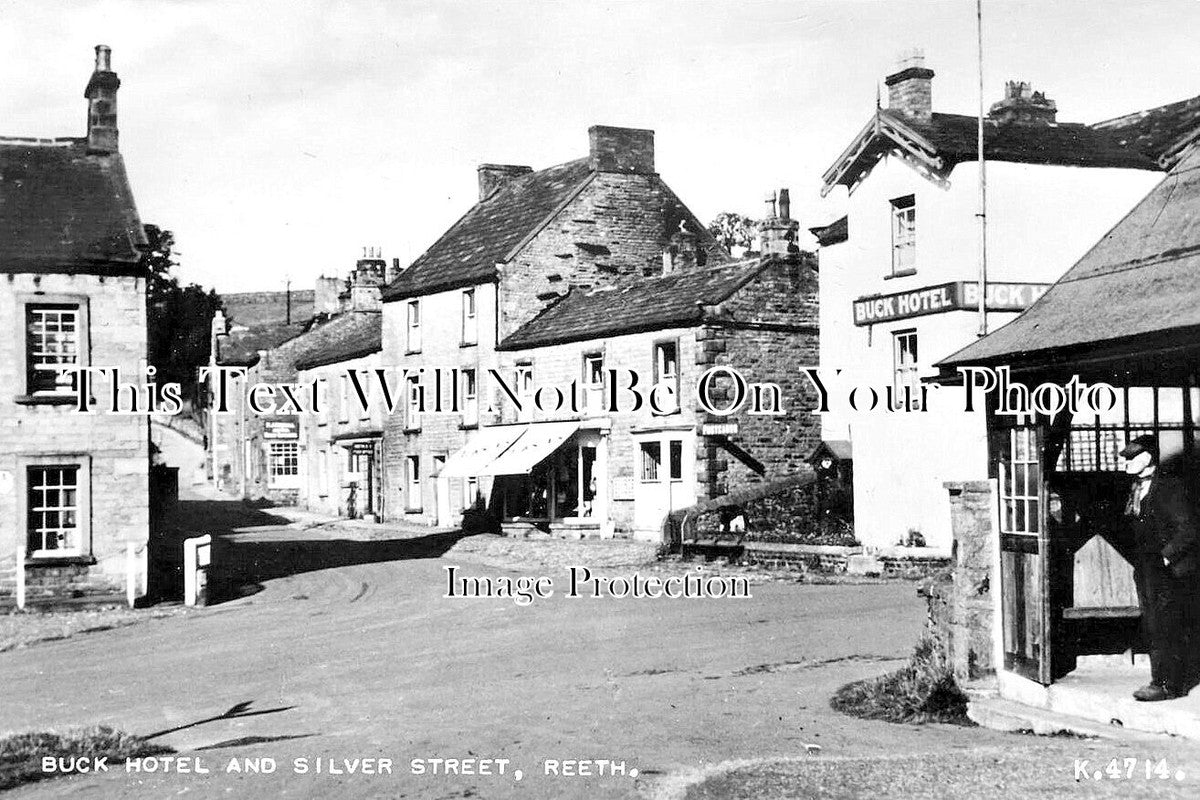 YO 11385 - Buck Hotel & Silver Street, Reeth, Yorkshire