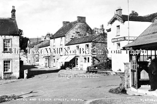 YO 11385 - Buck Hotel & Silver Street, Reeth, Yorkshire