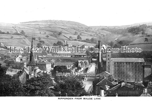 YO 11437 - Ripponden From Maude Lane, Yorkshire