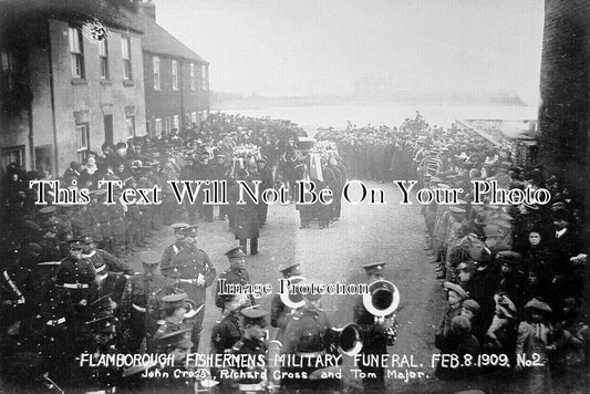 YO 11458 - Flamborough Fishermens Military Funeral, Yorkshire 1909