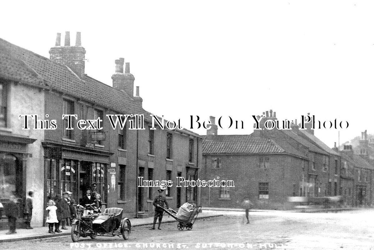 YO 11598 - Post Office, Church Street, Sutton On Hull, Yorkshire c1918