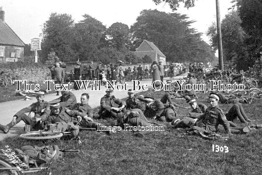 YO 11716 - Norfolk Regiment Cycle Corps, New Inn Pub, Burnett, Yorkshire