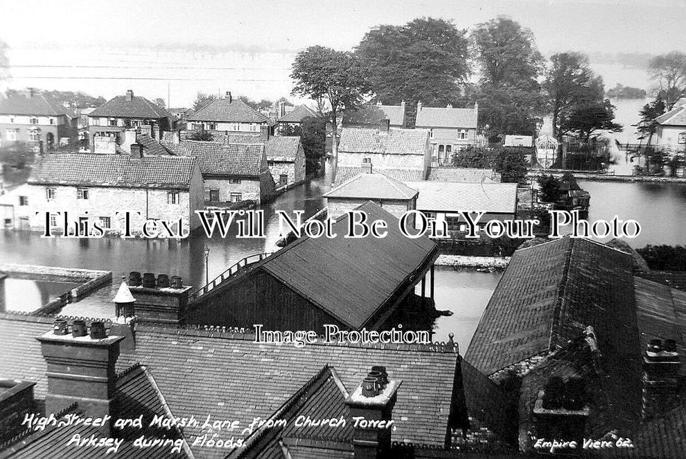 YO 11765 - High Street & Marsh Lane Floods, Arksey, Yorkshire c1932 ...