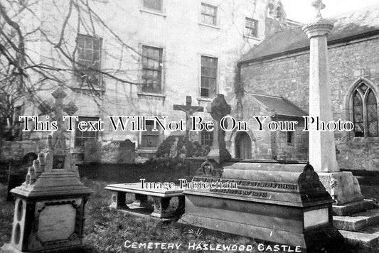 YO 11798 - Cemetery, Haslewood Castle, Yorkshire c1912