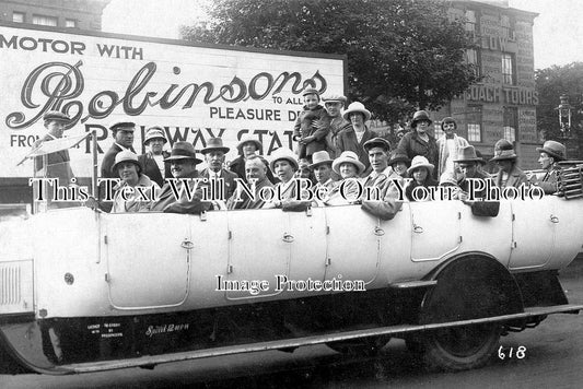 YO 11820 - Motor With Robinsons, Charabanc, Scarborough, Yorkshire
