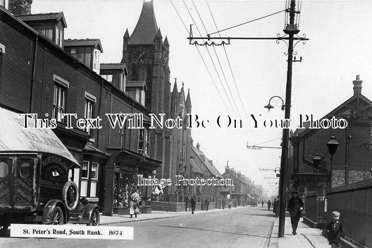 YO 121 - St Peters Road, South Bank, Middlesbrough, Yorkshire c1920