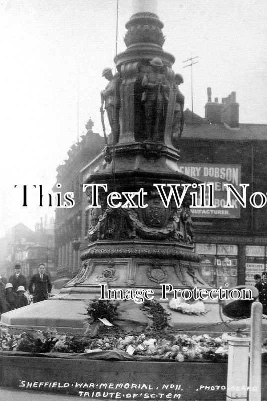 YO 12122 - Sheffield War Memorial, Yorkshire WW1