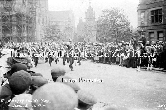 YO 1213 - Military Sunday, York, Yorkshire c1907