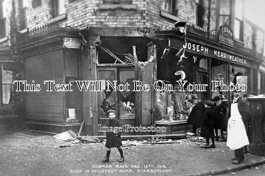 YO 12170 - German Raid On Scarborough, Prospect Road, Yorkshire 1914 WW1