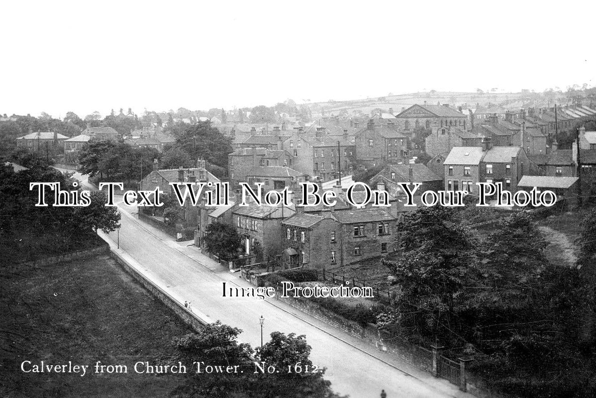 YO 12190 - Calverley From Church Tower, Leeds, Yorkshire