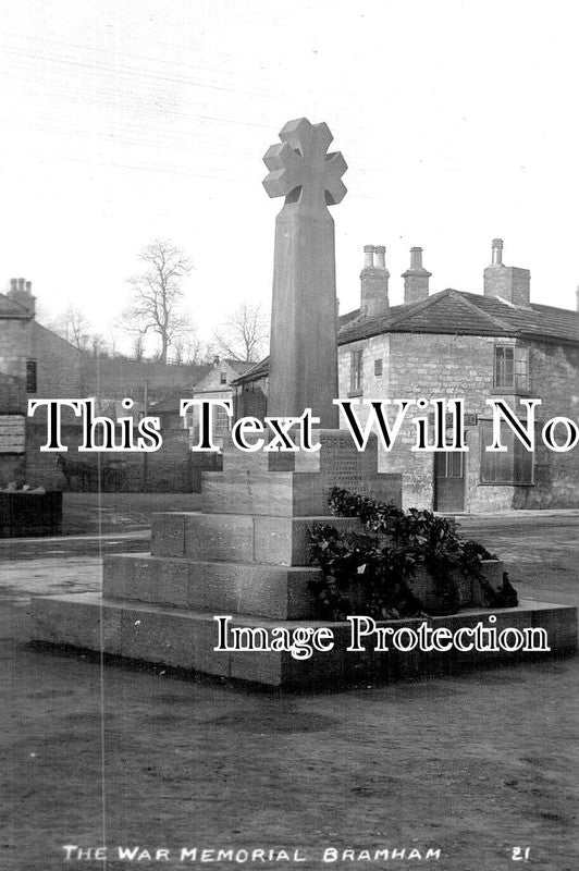 YO 12211 - The War Memorial, Bramham, Yorkshire WW1