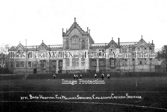 YO 12244 - Base Hospital, Collegiate Crescent, Sheffield, Yorkshire WW1