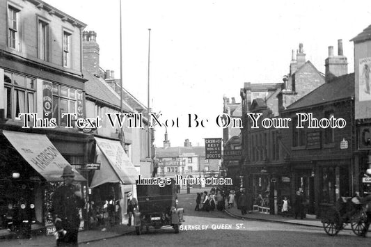YO 12374 - Queen Street, Barnsley, Yorkshire c1913