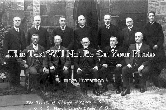 YO 12409 - Society Of Bell Change Ringers, Elland Church, Yorkshire 1921