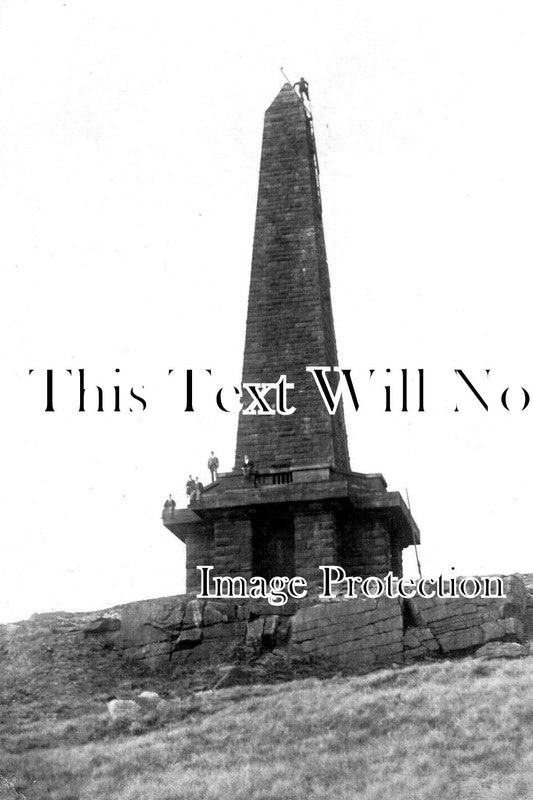 YO 12454 - Steeplejack On Stoodley Pike, Todmorden, Yorkshire