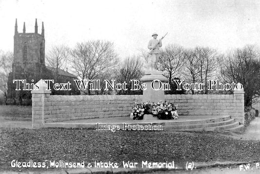 YO 12480 - Gleadless, Hollinsend & Intake War Memorial, Yorkshire WW1