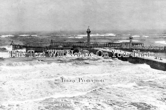 YO 12494 - Piers New Extension, Whitby, Yorkshire c1915