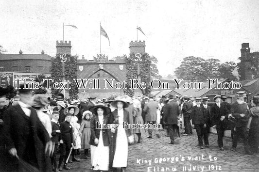 YO 12571 - King Georges Visit To Elland, Halifax, Yorkshire 1912