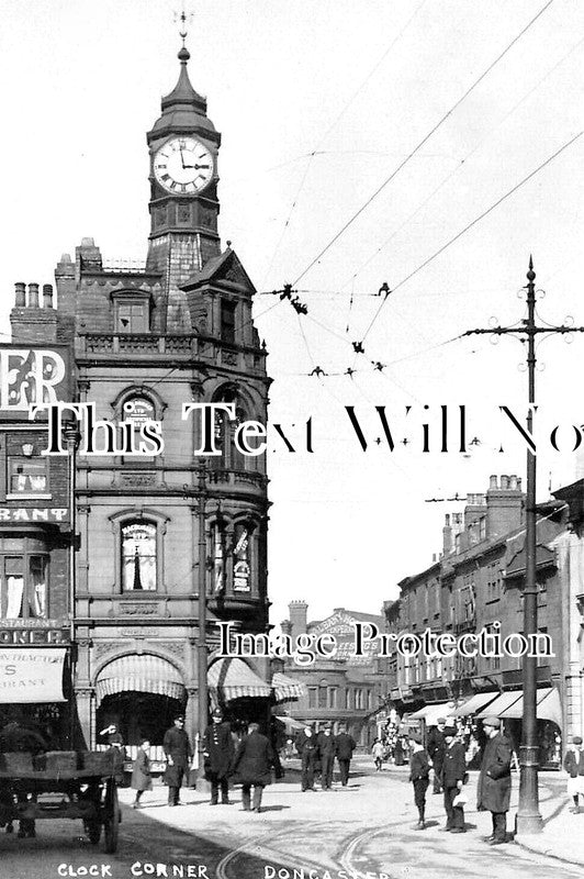 YO 12588 - Clock Corner, Doncaster, Yorkshire c1911