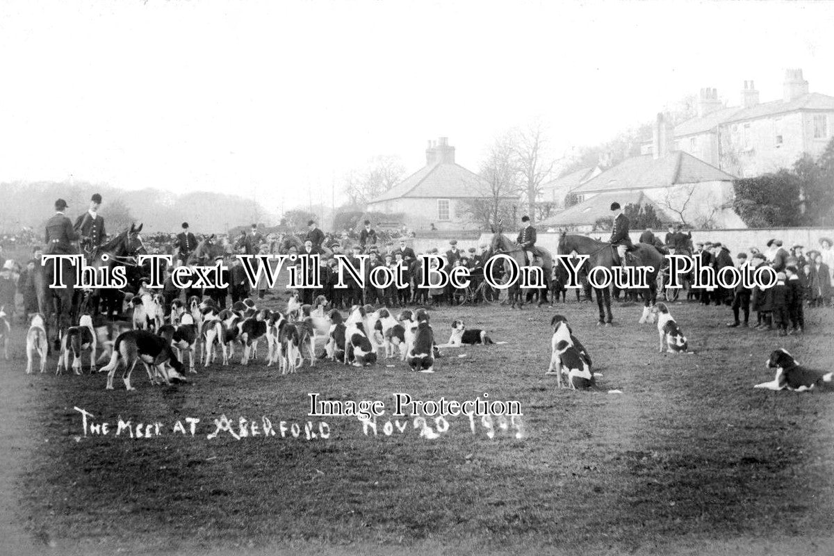 YO 12601 - The Meet At Aberford, Yorkshire 1909
