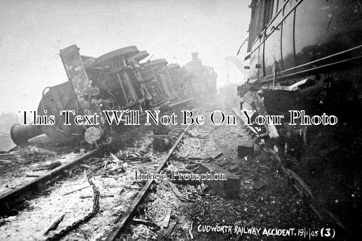 YO 12639 - Cudworth Railway Accident, Yorkshire 1905