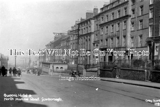 YO 1274 - Queens Hotel & North Marine Road, Scarborough, Yorkshire