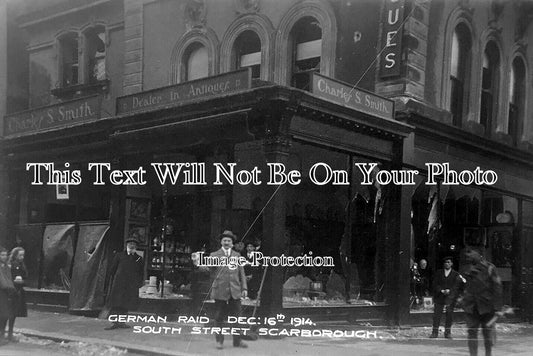 YO 12749 - German Raid On South Street, Scarborough, Yorkshire 1914 WW1