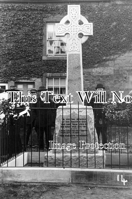 YO 12760 - Gilling West War Memorial, Yorkshire c1920 WW1