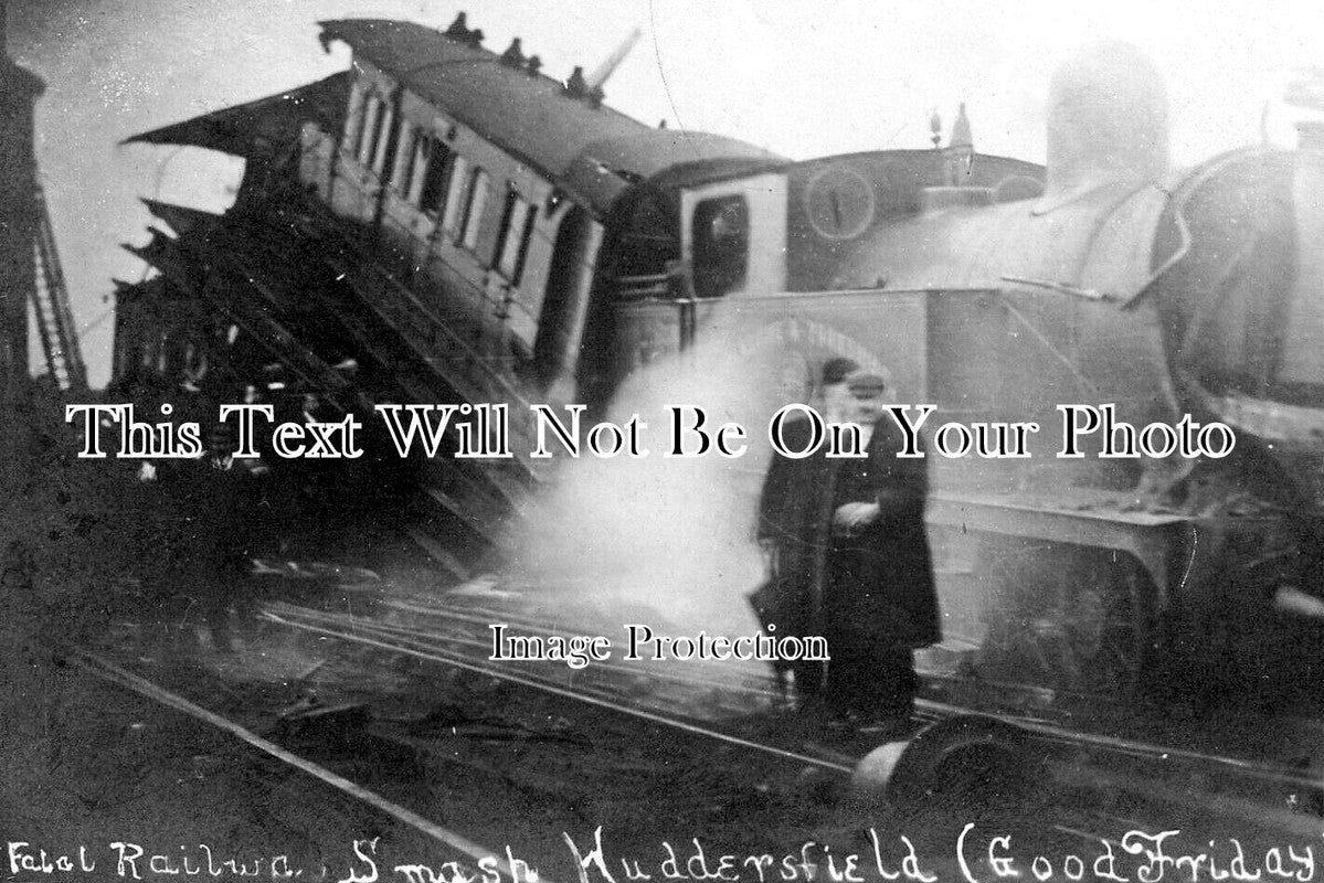 YO 12770 - Fatal Railway Smash Accident, Huddersfield, Yorkshire 1905