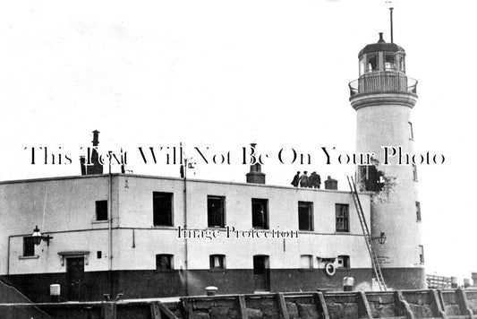 YO 12791 - German Bombardment On Scarborough Lighthouse, Yorkshire 19141 WW1